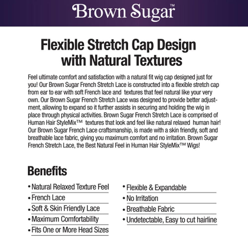 Mane Concept Brown Sugar Human Hair Blend Stretch Cap Lace Wig - BS703 STARLIGHT