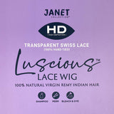 Janet Luscious Wet & Wavy Human Hair HD Lace Front Wig - S/French