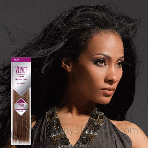 Outre Velvet Remi Human Hair Weave - NATURAL YAKI WEAVING