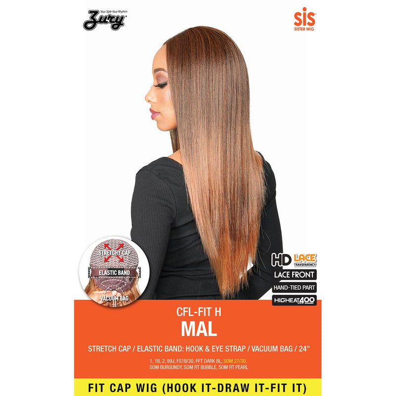 Zury Sis Fit Cap Synthetic Hair HD Lace Front Wig - MAL 24"