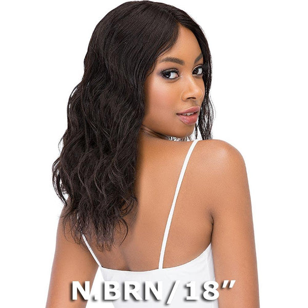 Janet Natural Human Hair Deep Part Lace Wig - NATURAL (Center Part)