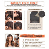 Bare & Natural Unprocessed Hair 2 Way "L"-Shape Part Lace Wig  - Natural Loose Deep