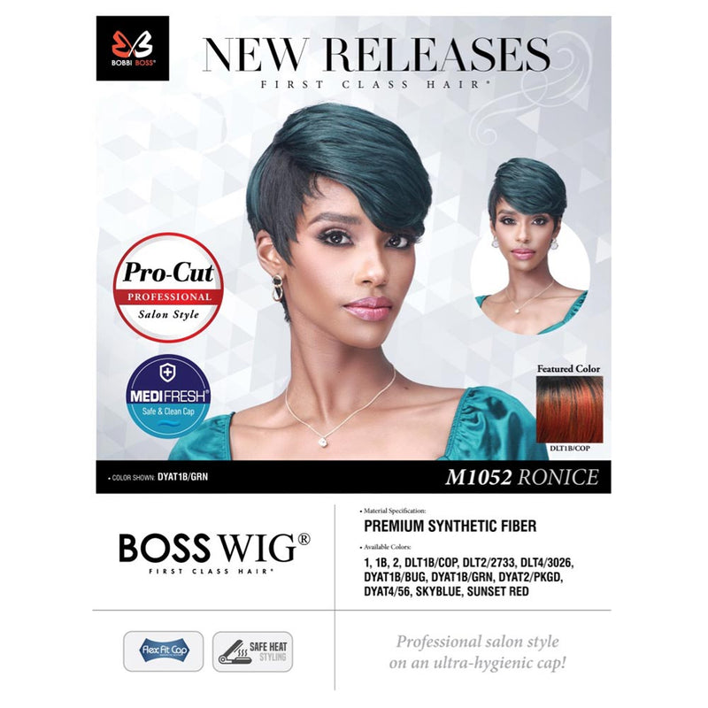 BobbiBoss Boss Wig Flex-Fit-Cap Pro-Cut Synthetic Hair Wig - M1052 Ronice