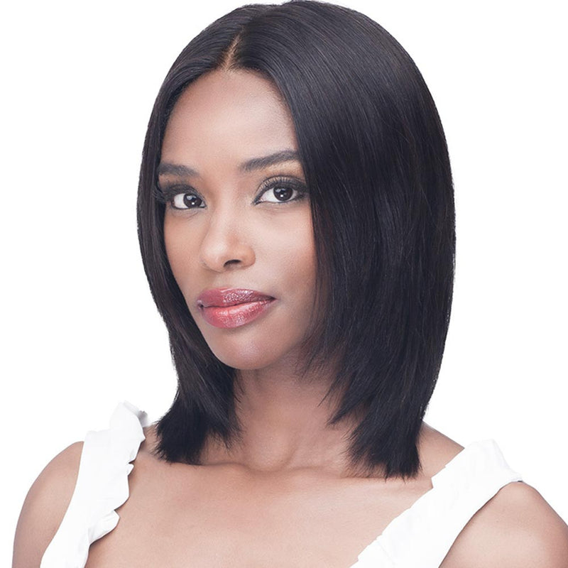 BobbiBoss Unprocessed Human Hair HD Lace Front Wig - BNLFST12 Straight 12"