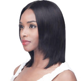 BobbiBoss Unprocessed Human Hair HD Lace Front Wig - BNLFST12 Straight 12"