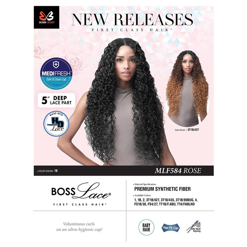 BobbiBoss 5" Deep Part FlexFit Cap HD Lace Front Wig - MLF584 Rose