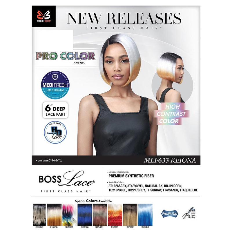 BobbiBoss 6" Deep Part Pro Color HD Lace Front Wig - MLF633 Keiona