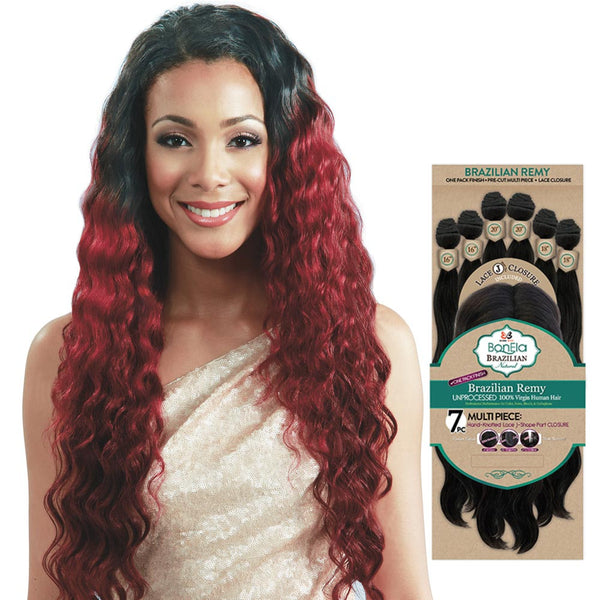 BobbiBoss BonEla Brazilian Natural Unprocessed Hair Weave - AUSSIE WAVE 7PCS