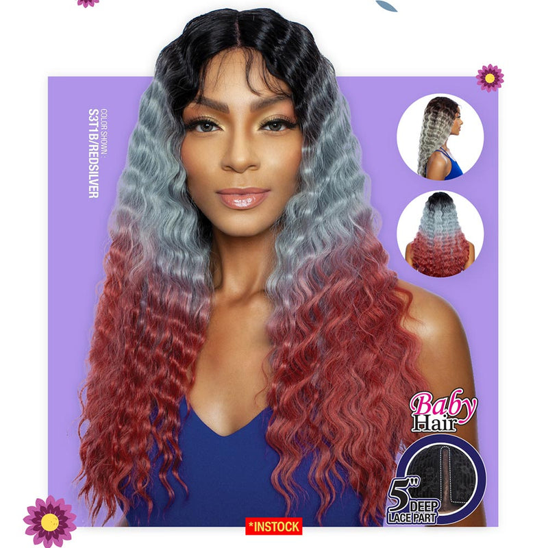 Melanin Queen Human Hair Blend AnyPart Lace Wig - MLCP201 TYRA CRIMP