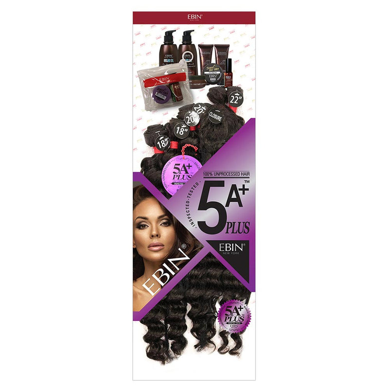 EBIN New York 100% Unprocessed Hair Weave - 5A+ DEEP WAVE COMBO 6pcs