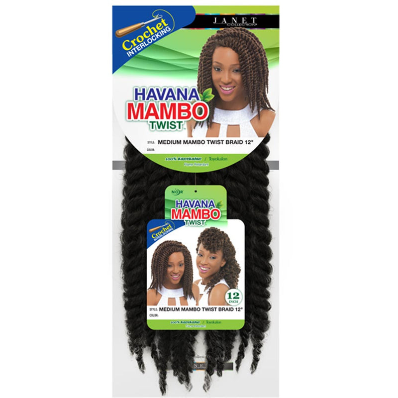 Janet Noir 100% Kanekalon Braid - HAVANA MEDIUM MAMBO TWIST 12"