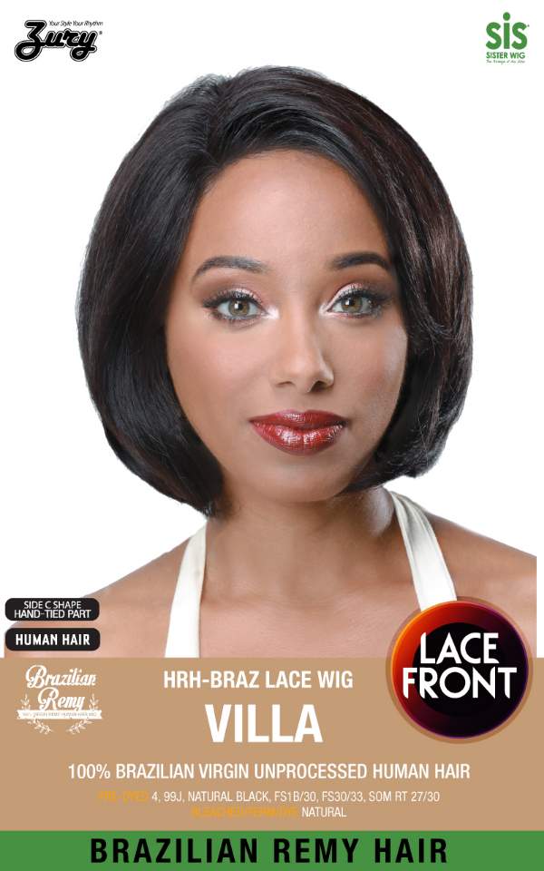 Zury Sis Unprocessed Human Hair Lace Front Wig - Villa (10")