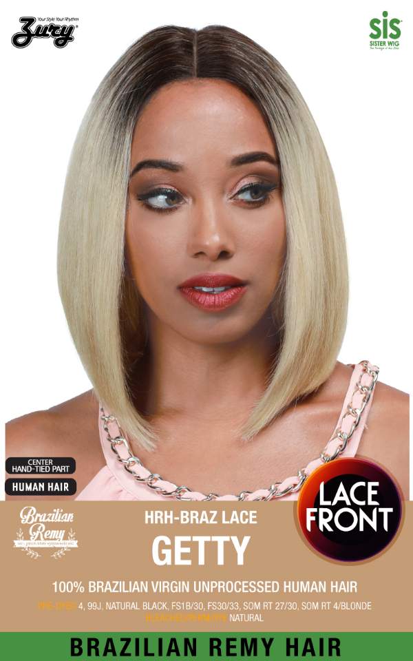 Zury Sis Unprocessed Human Hair Lace Front Wig - Getty (12")