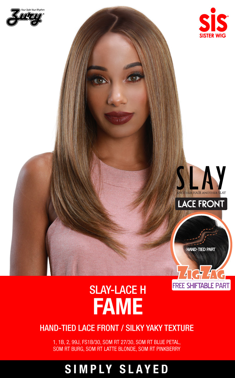 Zury Sis Slay Free Shiftable ZigZag Part Lace Front Wig - FAME