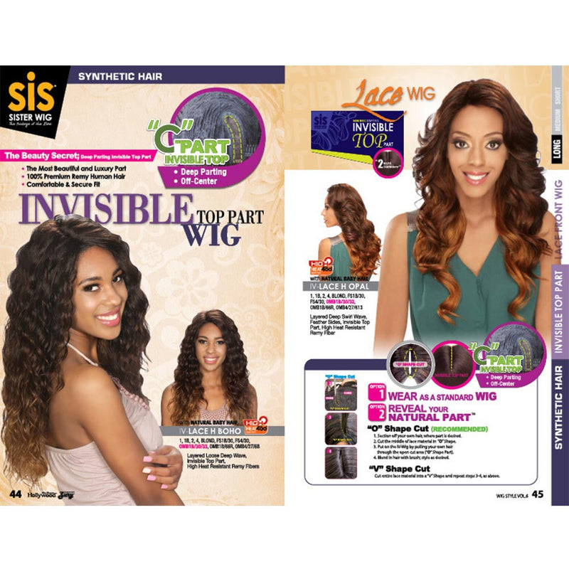 Zury Sis Invisible Top Part Lace Front Wig - Boho