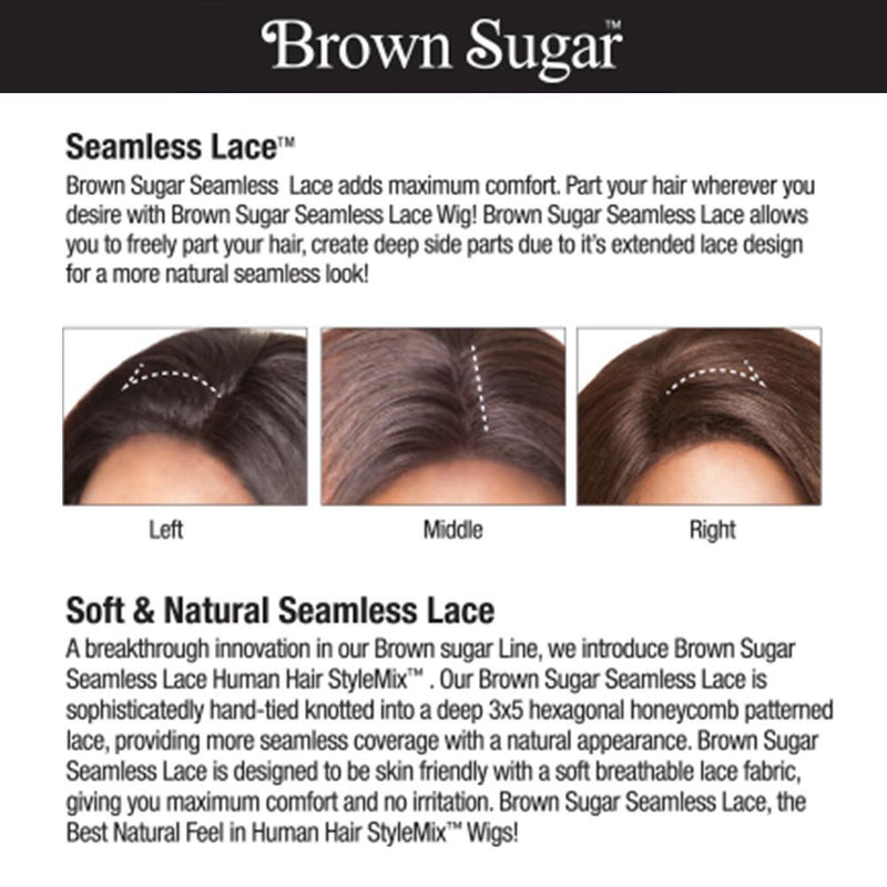 Mane Concept Brown Sugar Human Hair Blend Seamless Lace Wig - BS504 FLORENCE