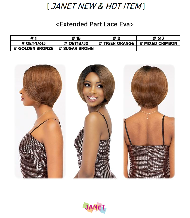 Janet Extended Part Lace Front Wig - Eva