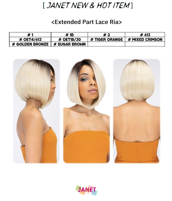 Janet Extended Part Lace Front Wig - Ria