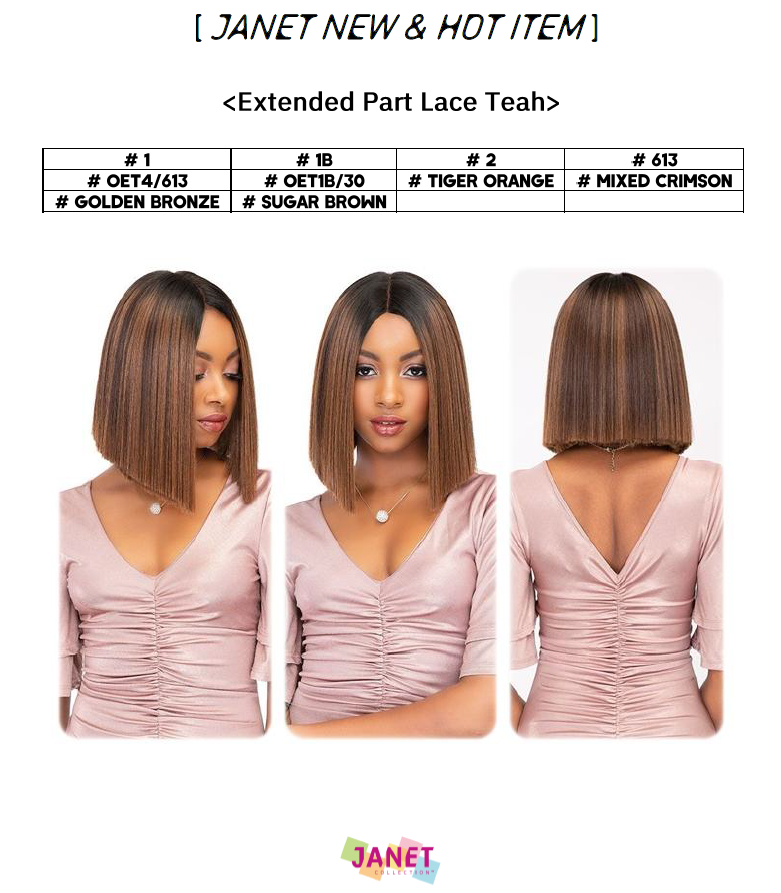 Janet Extended Part Lace Front Wig - Teah