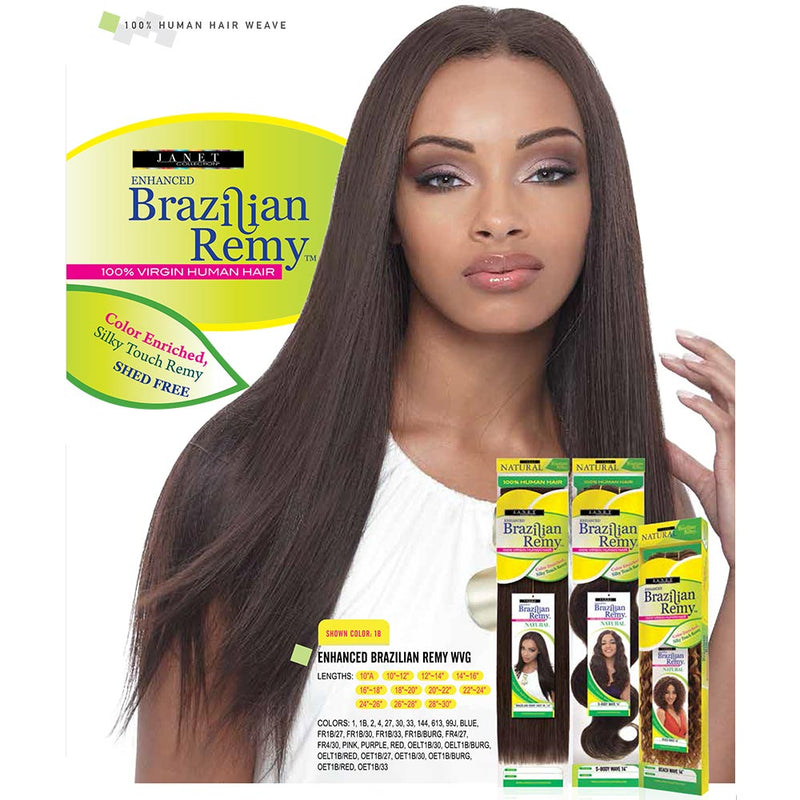 Janet Enhanced Brazilian Remy Hair Weave - YAKI