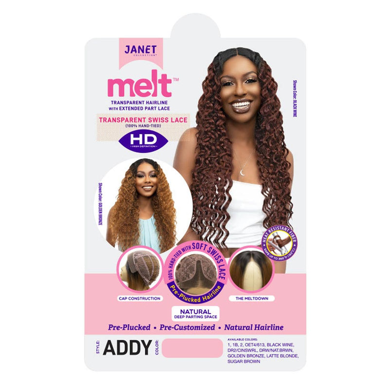 Janet HD Melt Transparent Hairline Extended Part Lace Front Wig - Addy