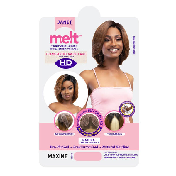 Janet HD Melt Transparent Hairline Extended Part Lace Front Wig - Maxine