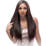 Janet Collection Melt Natural Human Hair Weaves - Natural New Yaky 3pcs + 4"X5" Closure