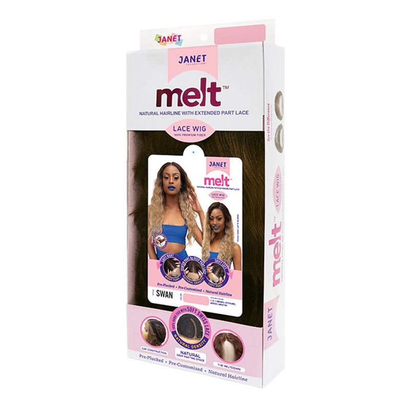 Janet Melt Natural Hairline Extended Part Lace Front Wig - SWAN