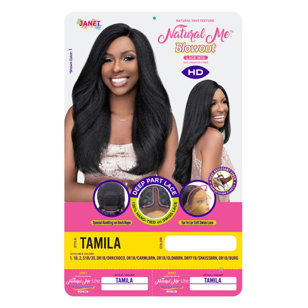 Janet Natural Me Blowout Yaky Texture Hair Lace Front Wig - Tamila