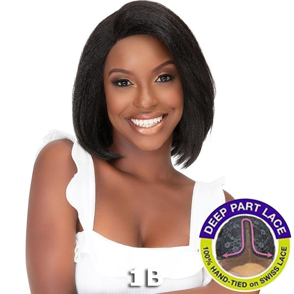 Janet Natural Me Yaky Texture Hair Lace Front Wig - ANN