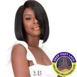 Janet Natural Me Yaky Texture Hair Lace Front Wig - ANN