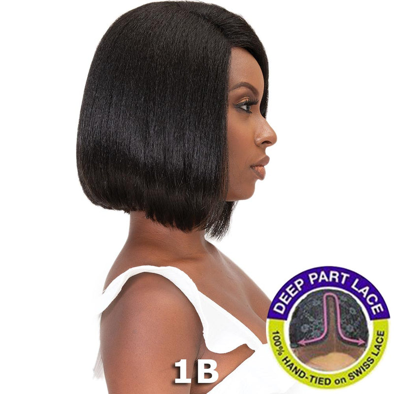 Janet Natural Me Yaky Texture Hair Lace Front Wig - ANN