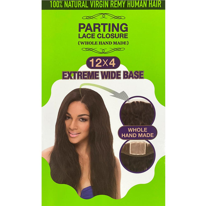 Janet Collection Unprocessed Brazilian Hair 12"X4" Wide Parting Lace Closure 14"