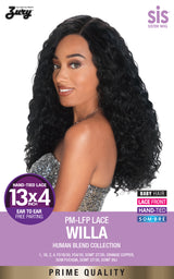 Zury Sis Prime Human Hair Blend 13"X4" Free-Parting Lace Front Wig - Willa