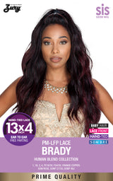 Zury Sis Prime Human Hair Blend 13"X4" Free-Parting Lace Front Wig - BRADY