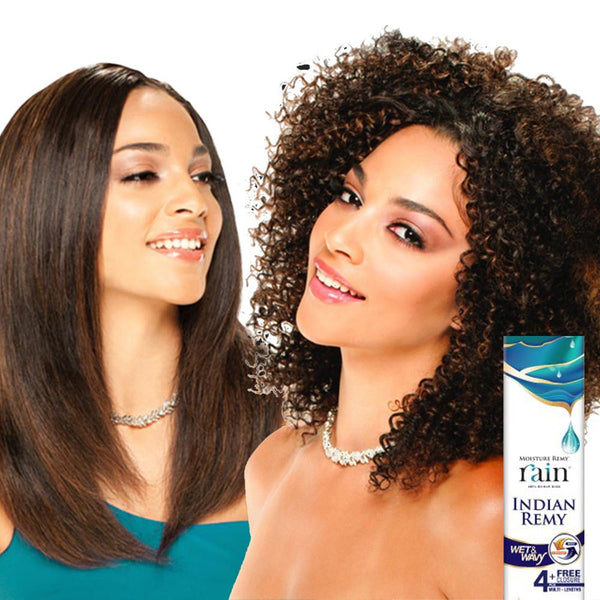 Moisture Remy Rain Indian Hair Weave - JERRY CURL 4PCS (Wet & Wavy)