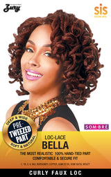 Zury Sis Wavy Faux Locs Swiss Lace Front Wig - BELLA