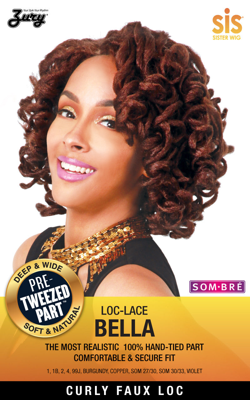 Zury Sis Wavy Faux Locs Swiss Lace Front Wig - BELLA