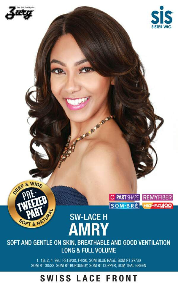 Zury Sis Royal Pre-Tweezed Part Swiss Lace Front Wig - Amry