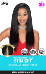 Zury Sis Unprocessed Brazilian Remy Hair Whole Lace Wig - Straight 24"