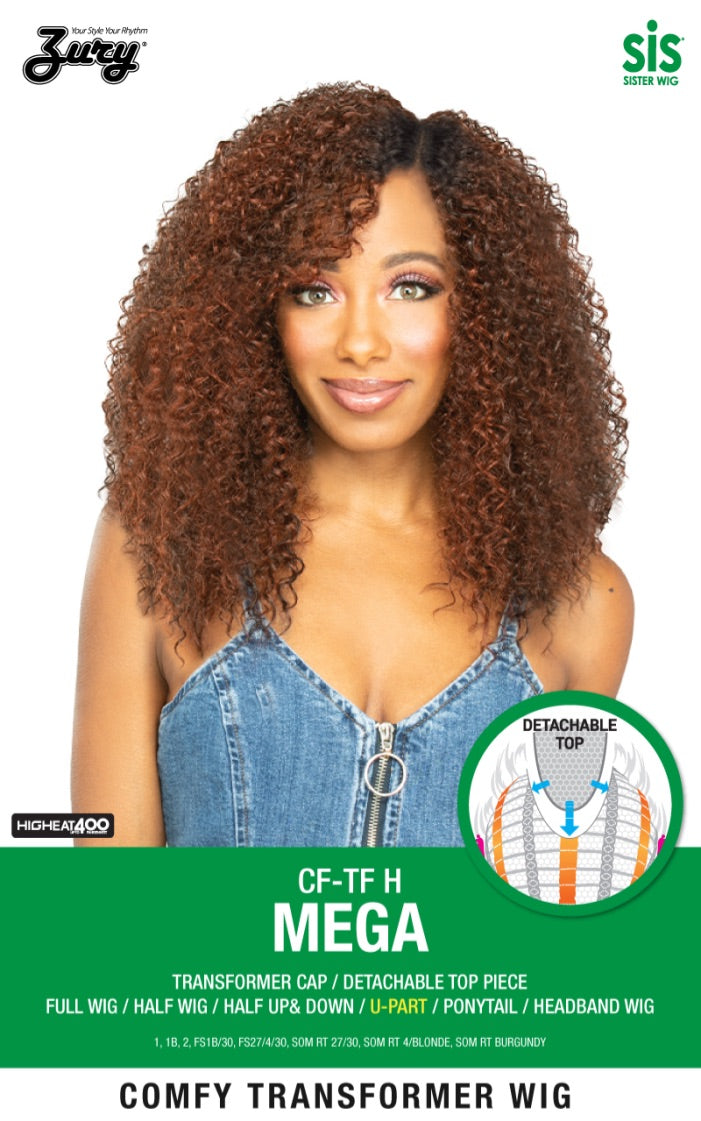 Zury Sis Detachable Top Transformer Cap Hair Wig - Mega