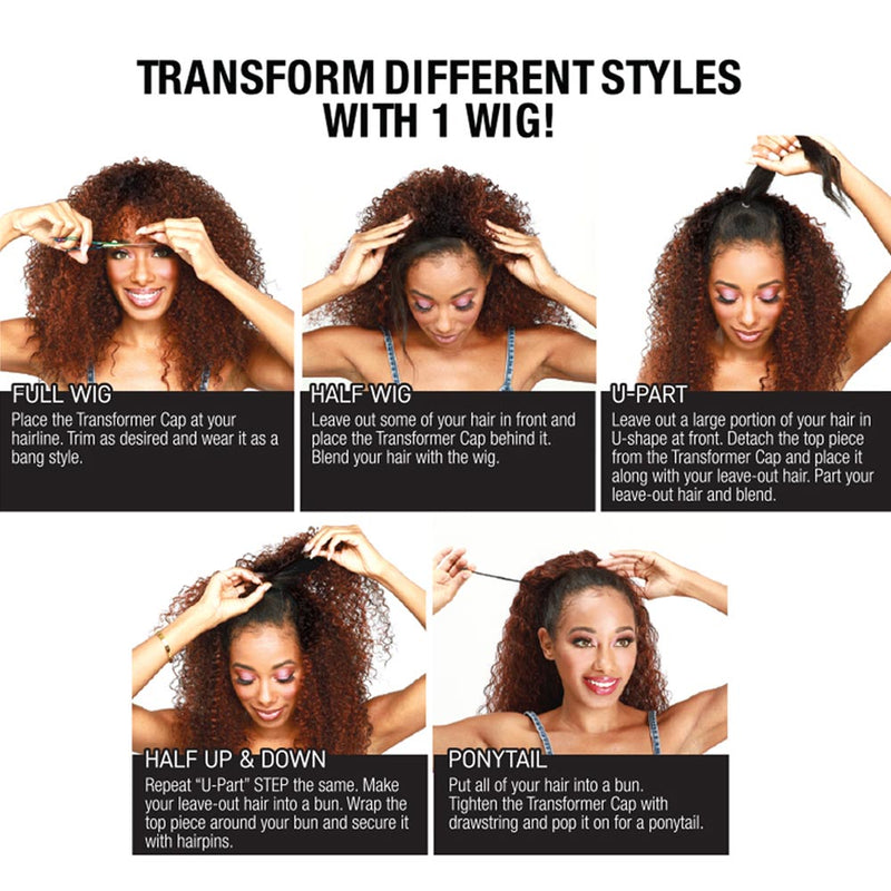 Zury Sis Detachable Top Transformer Cap Hair Wig - Mega