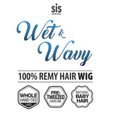 Zury Sis Unprocessed Brazilian Remy Hair Whole Lace Wig - DEEP WAVE 26" (Wet & Wavy)