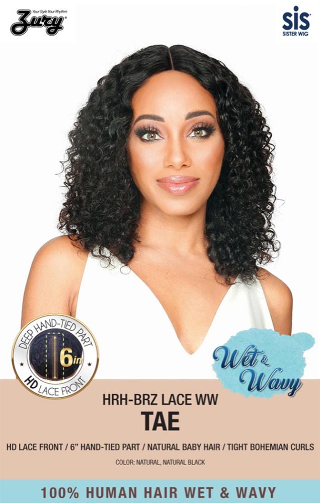 Zury Sis Wet & Wavy Brazilian Hair 6" Deep HD Lace Front Wig - Tae