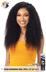 Naked Nature Unprocessed Hair Wet & Wavy Hair Weave - Bohemian Curl 3PCs